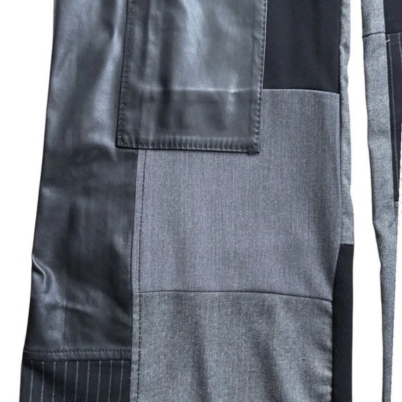 LeGatte Made in Italy Patchwork Mixed-Fabric Pants – IT 42 / US 6 - Picture 3 of 16